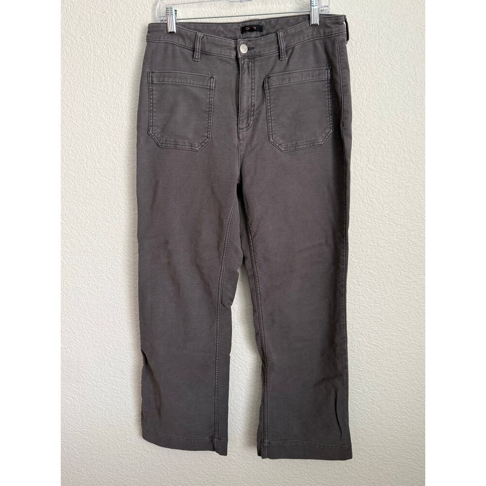 Quince Women Pants 14 French Terry Wide Leg Dark Coal Gray